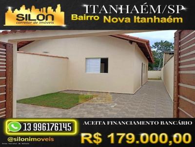 Casa para Venda, em Itanhaém, bairro Nova Itanhaém, 1 dormitório, 1 banheiro, 2 vagas